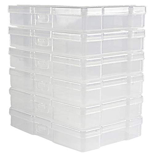 novelinks Clear 4"x6" Photo Storage Boxes – 6 Pack Plastic Photo Organizer Cases with Lids, Picture Storage Containers for 4x6 Prints, Craft & Memory Card Sorting Box-Clear - Image 4