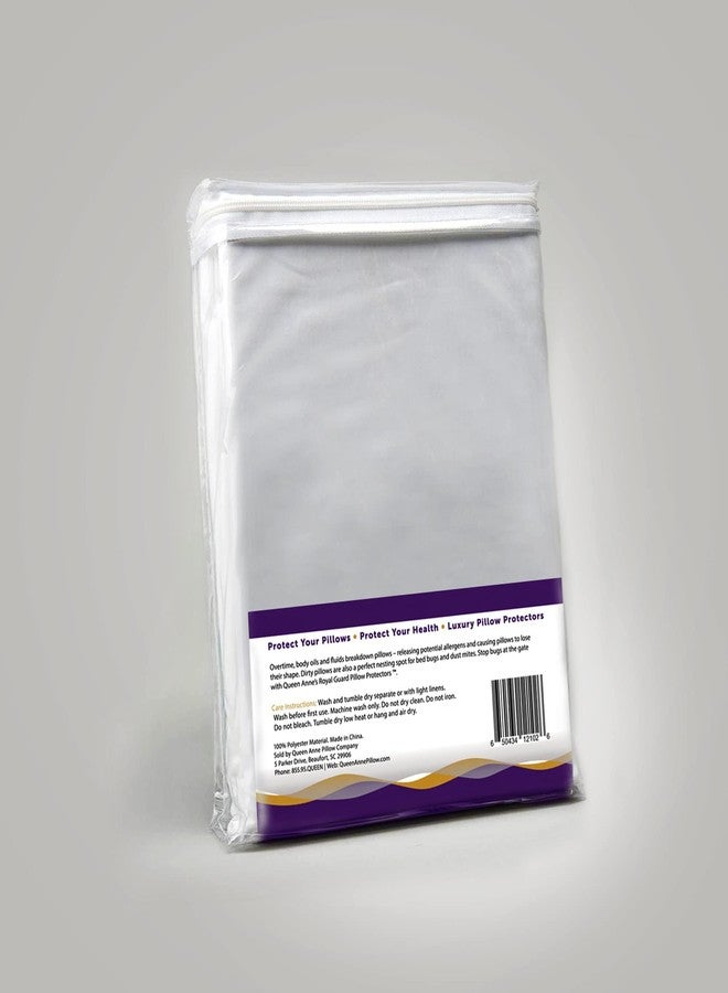 QUEEN ANNE Pillow Protectors - Queen Anne Pillow Co. - Waterproof Pillow Covers 2 Pack - Washable Pillowcase Protectors - Hypoallergenic Bed Pillow Protectors with Zipper (Standard/Queen) - Image 4