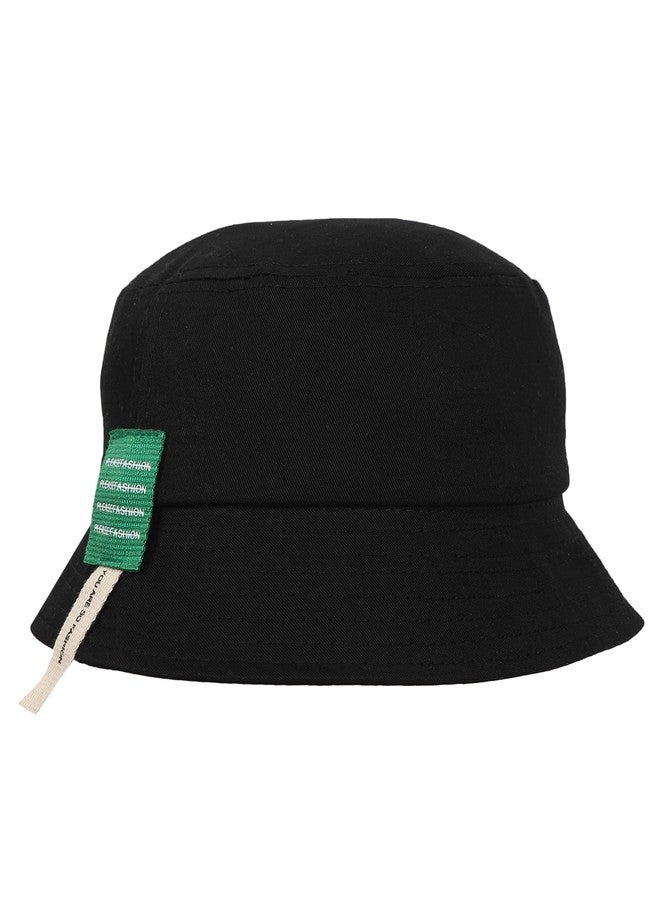 FabSeasons Kid's Cotton Bucket Cap (HK69black_Black_3 Years-8 Years) - Image 4