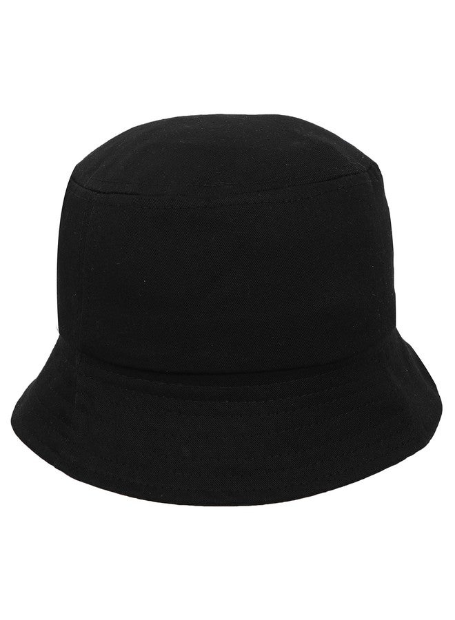 FabSeasons Kid's Cotton Bucket Cap (HK69black_Black_3 Years-8 Years) - Image 2