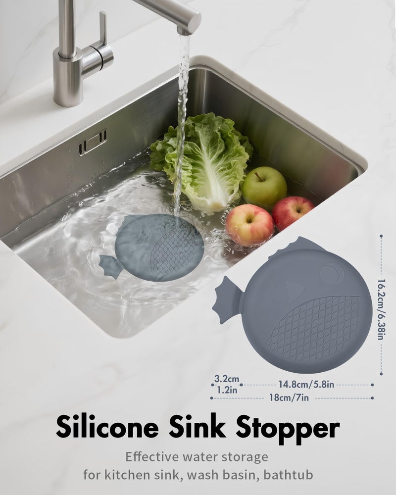 wokdada Revolutionary Kitchen Sink Drain Strainer & Sink Stopper/Patented Reversible Kitchen Sink Strainer, Anti-Clogging Sink Strainer Basket, Handmade Kitchen Gadgets, 304 Stainless Steel & Rust-Proof - Image 2