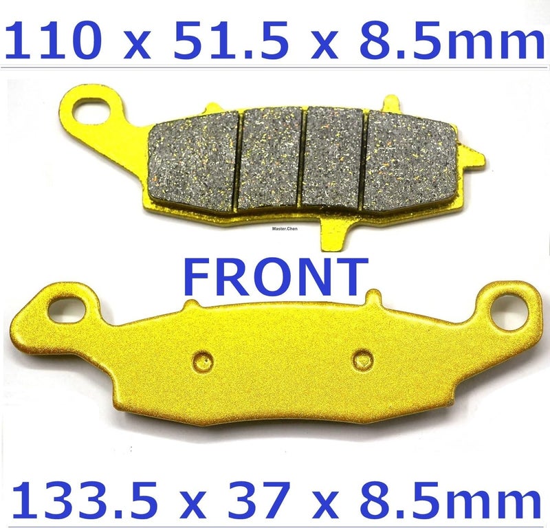 Master Chen Front and Rear Brake Pads for Kawasaki ER-6N, Ninja 650 R, Z750, and GPz 1100 - Image 3