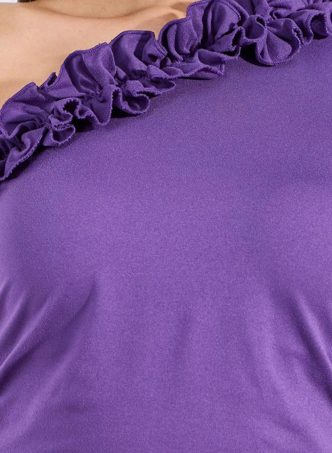 Styli One-Shoulder Midi Dress