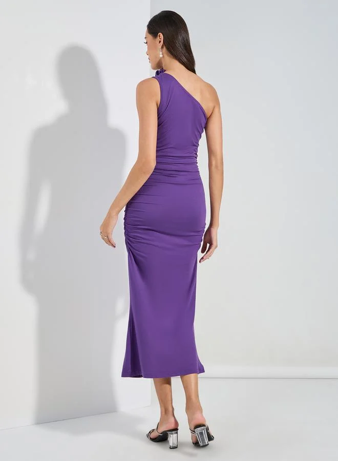 Styli One-Shoulder Midi Dress