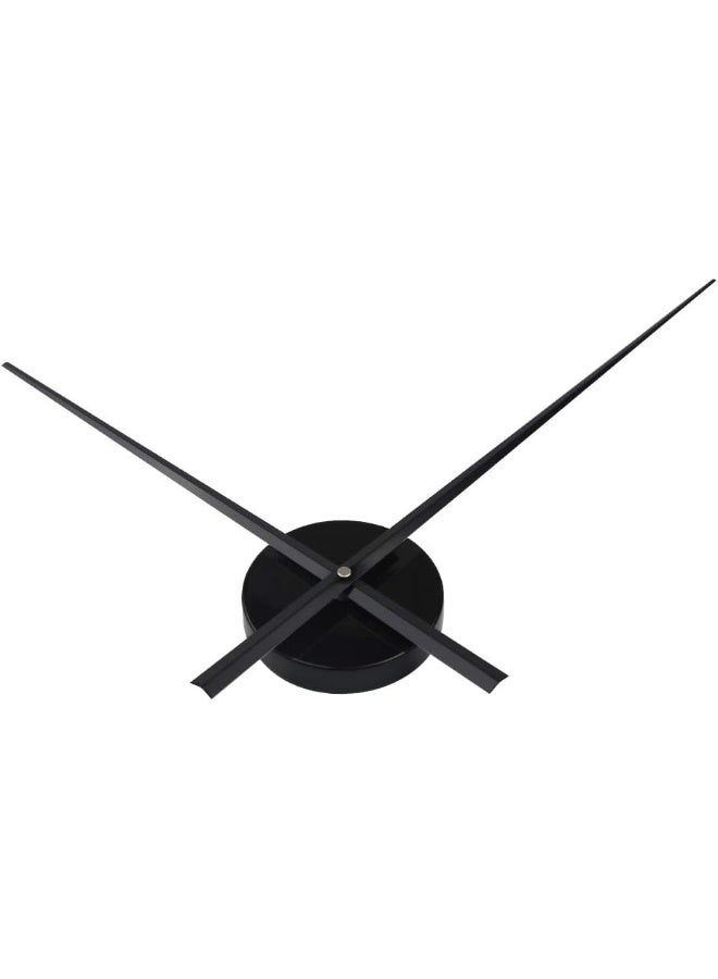 Timelike ساعة حائط ألمنيوم بسيطة أنيقة لامعة، عقارب ساعة كبيرة جداً، سوداء - Image 2