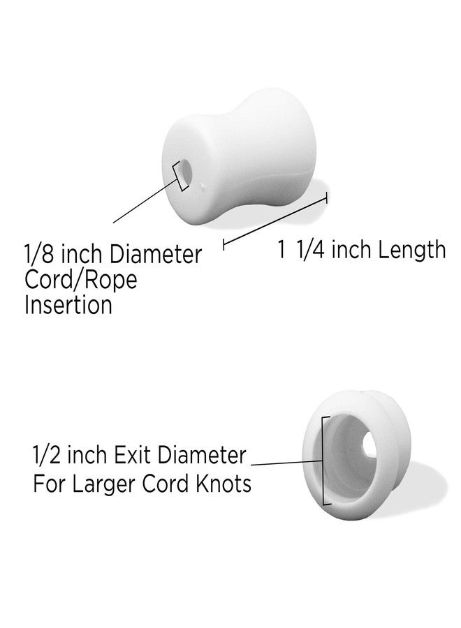 DALIX Windows Blind Tassels Cord Knobs Vertical Horizontal Parts White 15 Pack - Image 2