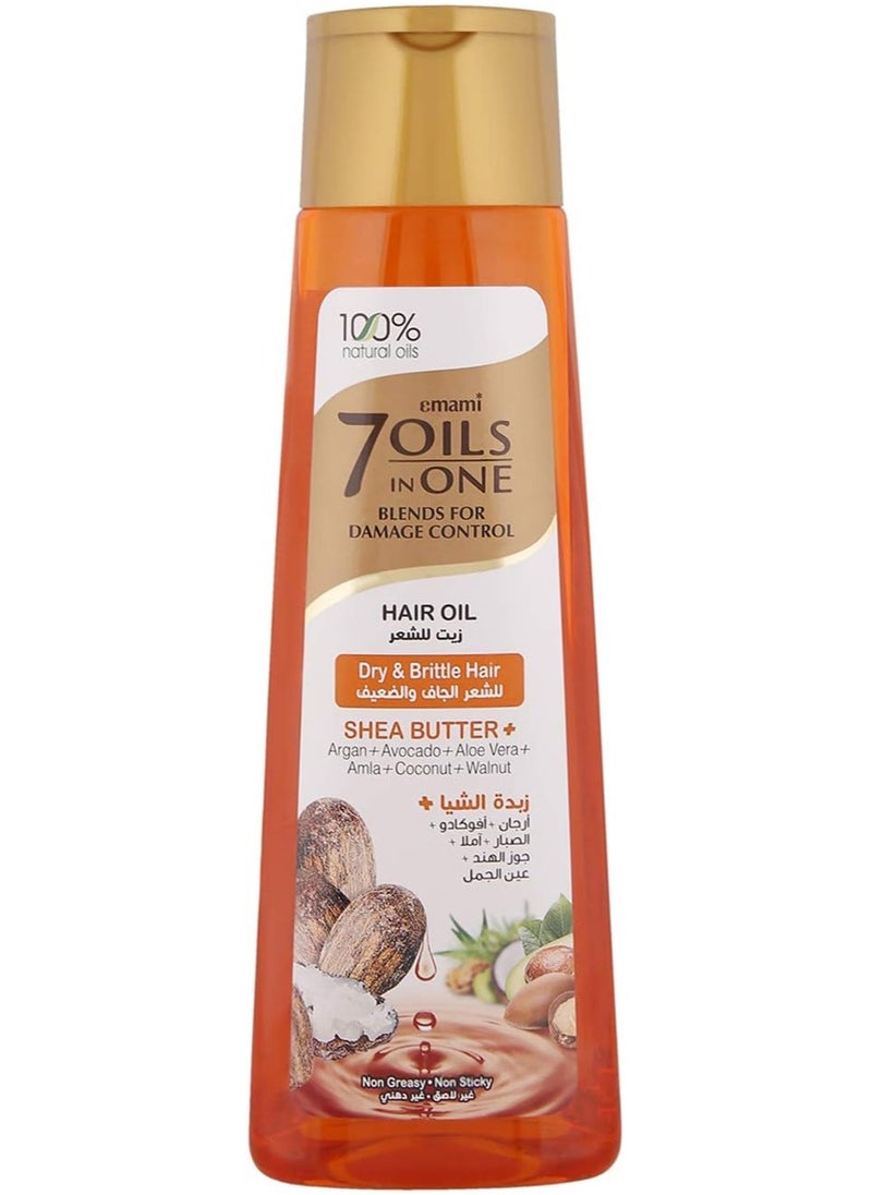 emami Emami 7 oils in 1 Blends For Damage Control Hair Oil for Dry and Brittle Hair - Shea Butter - 300 ml 