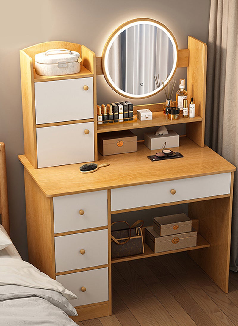 Sharpdo Bedroom Bedside Dressing Table with LED Light 80*40*128CM  - Image 1