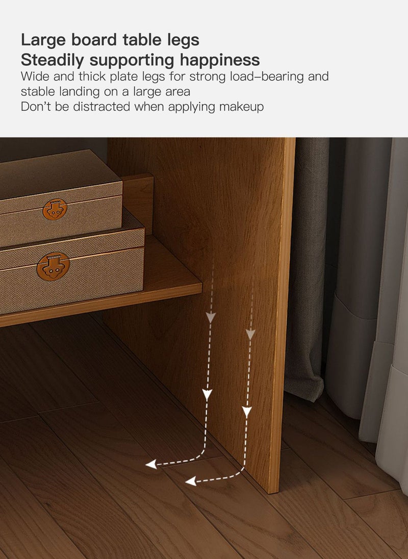Sharpdo Bedroom Bedside Dressing Table with LED Light 80*40*128CM  - Image 5