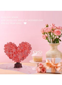 KASTWAVE Flower Pop Up Cards, 12 inch Life Sized Forever Paper Bouquet 3D Popup Birthday Gift Greeting Cards with Note Card and Envelope  - Image 3