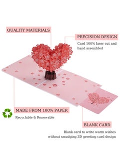 KASTWAVE Flower Pop Up Cards, 12 inch Life Sized Forever Paper Bouquet 3D Popup Birthday Gift Greeting Cards with Note Card and Envelope  - Image 5