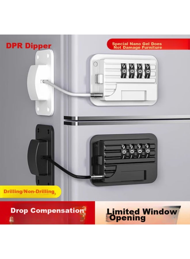 Dipple Dipu'er No-drill Refrigerator Lock, Drawer Password Lock, Furniture Cabinet Door Lock, Window Limiter, Child Safety Protection Chain - Image 1