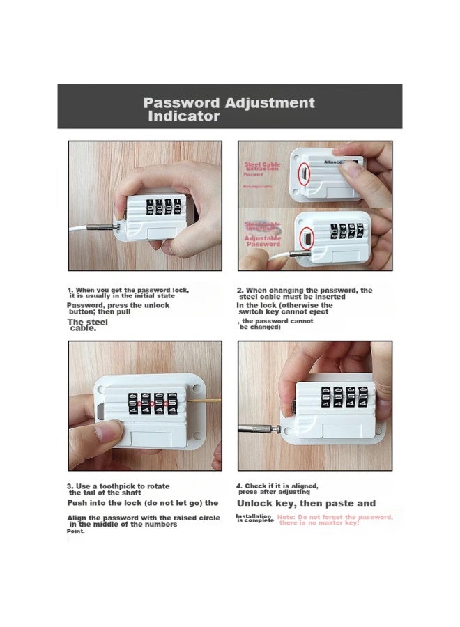 Dipple Dipu'er No-drill Refrigerator Lock, Drawer Password Lock, Furniture Cabinet Door Lock, Window Limiter, Child Safety Protection Chain - Image 4