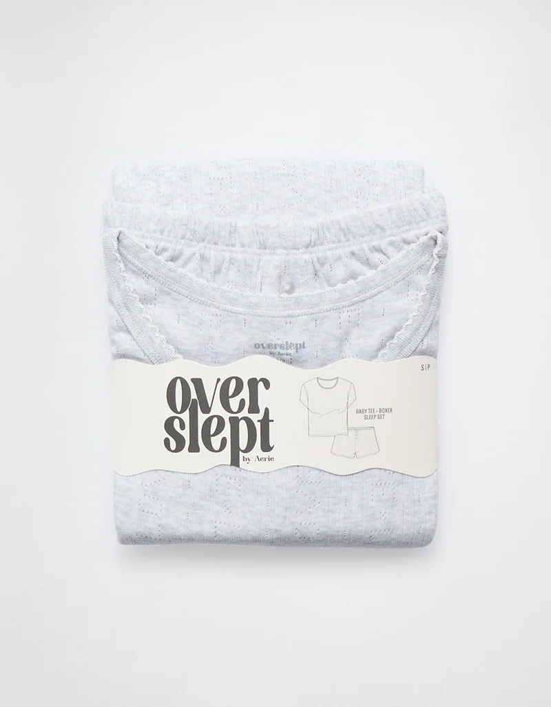 Aerie  OVERSLEPT by Aerie Pointelle Pajama Set for Women | Best Price UAE