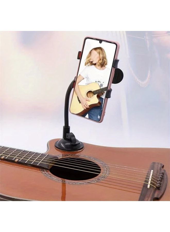 Black 360 Rotating Guitar Phone Holder With Strong Suction Cup Base - Image 5
