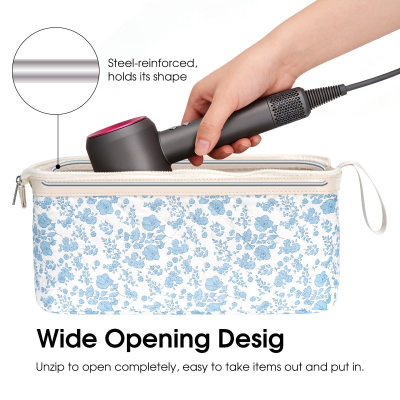 idoltimes Hair Tools Travel Bag, Hair Tool Bag for Women, Quilted Hair Tool Bags for Travel, Portable Hair Dryer Organizer Case - Image 5
