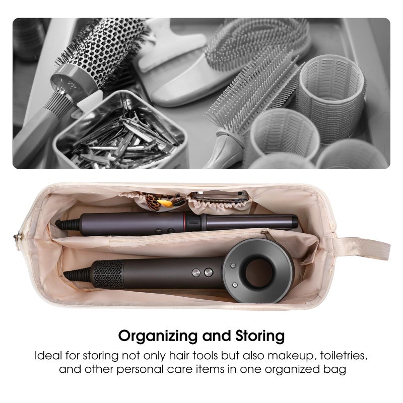 idoltimes Hair Tools Travel Bag, Hair Tool Bag for Women, Quilted Hair Tool Bags for Travel, Portable Hair Dryer Organizer Case - Image 3