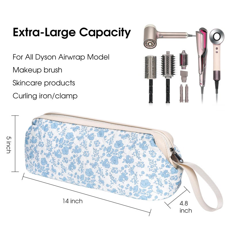 idoltimes Hair Tools Travel Bag, Hair Tool Bag for Women, Quilted Hair Tool Bags for Travel, Portable Hair Dryer Organizer Case - Image 2