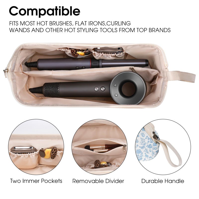 idoltimes Hair Tools Travel Bag, Hair Tool Bag for Women, Quilted Hair Tool Bags for Travel, Portable Hair Dryer Organizer Case - Image 4