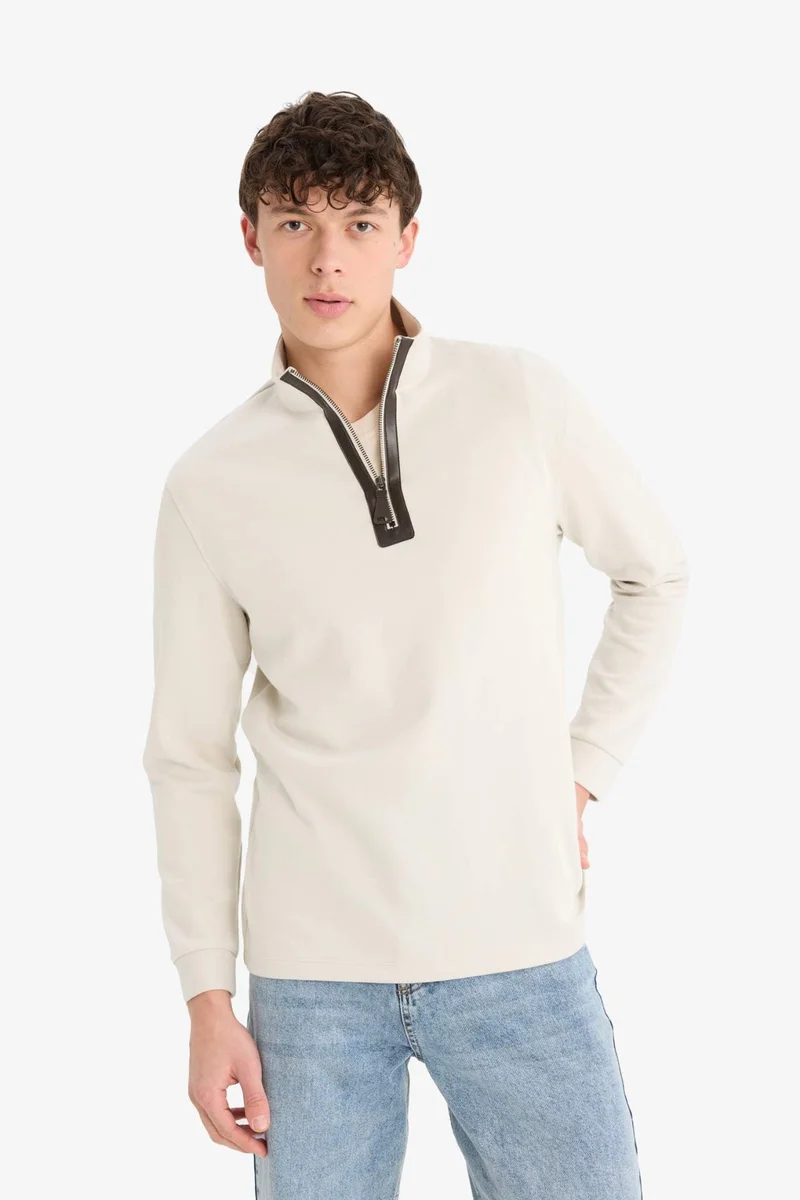 DeFacto Regular Fit Long Sleeve Sweatshirt