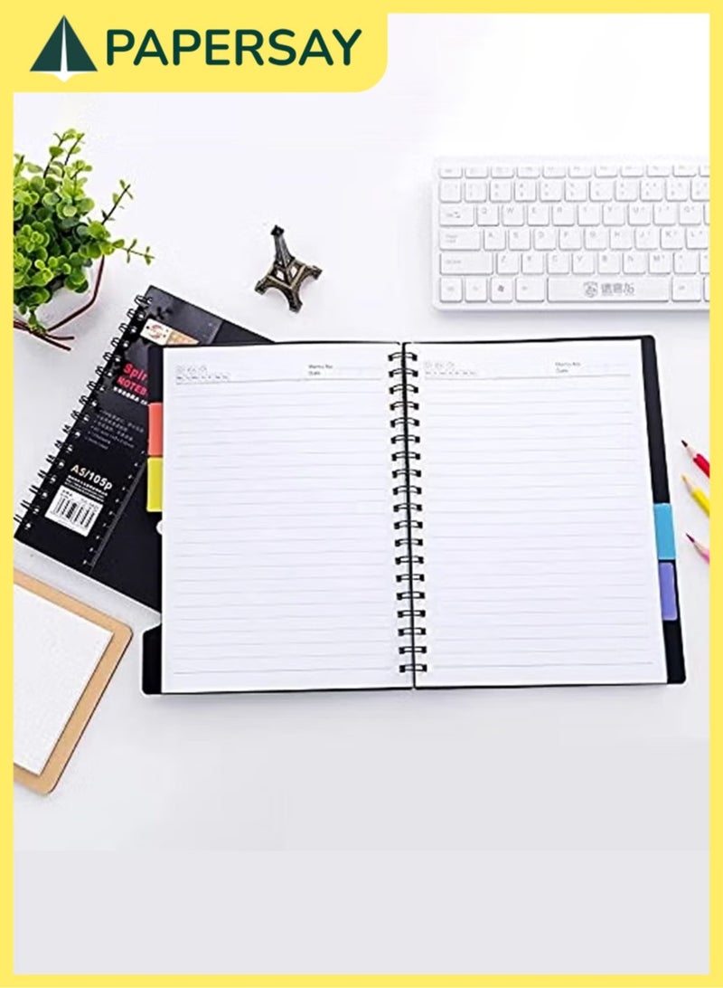 PAPERSAY Spiral Notebook, A5 Grid Paper, to Do List Planner Refill Paper, Wire Bound Notebook with Colored Dividers ,105 Sheets (210 Pages) Used as a Notepad、Journal 、Sketchbook、Work Diary.  - Image 4
