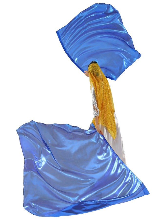 MUNAFIE Worship Flags with Flex Rods Angel Wing Dance Flags Church Dance Banner Navy - Image 2