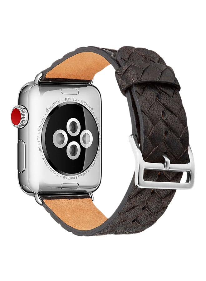 ISank Woven Texture Replacement Band For Apple Watch Series 3/2/1 Black - Image 2