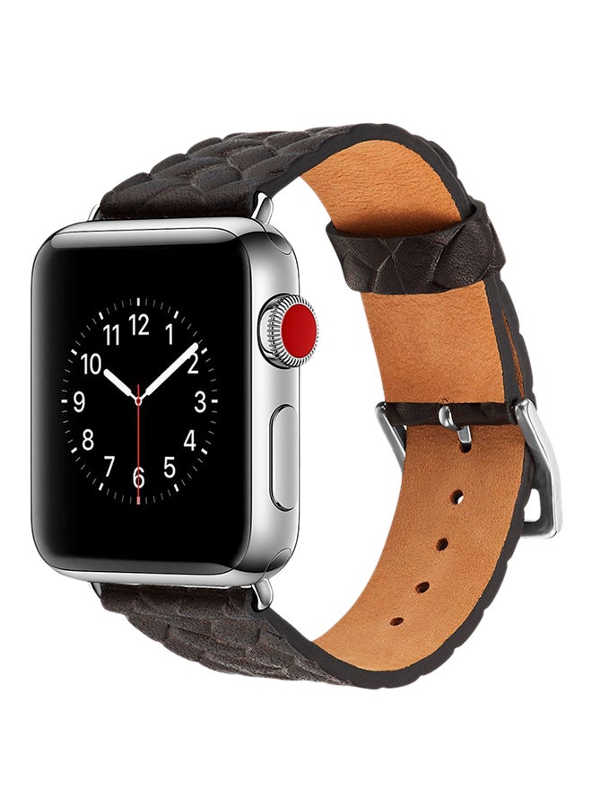 ISank Woven Texture Replacement Band For Apple Watch Series 3/2/1 Black - Image 3