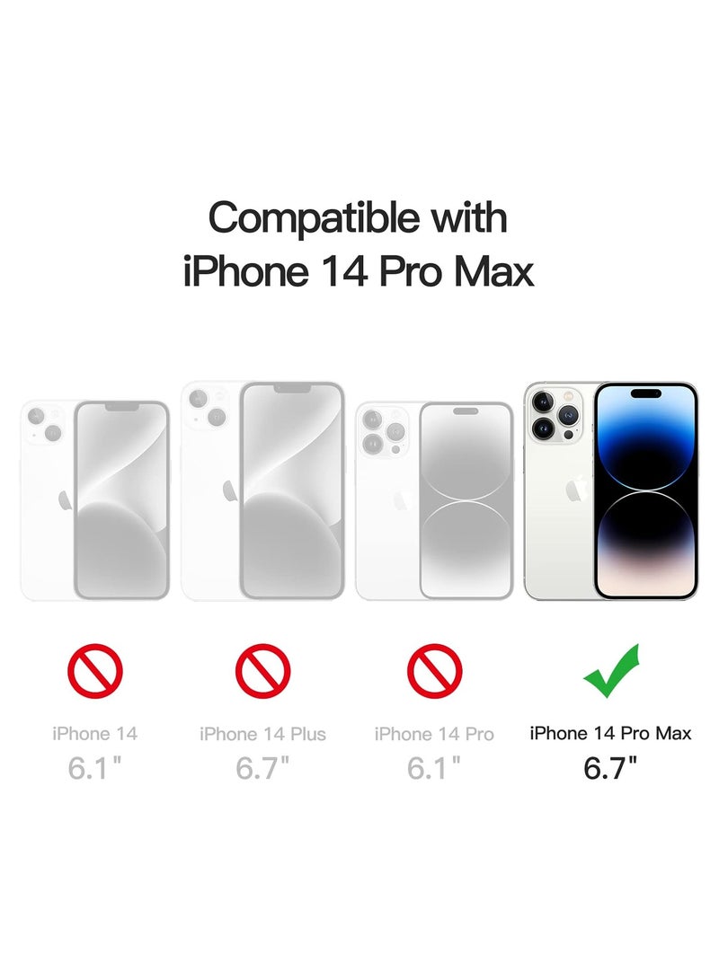 جي تيك واقي شاشة بتغطية كاملة لهاتف آيفون 14 برو ماكس 6.7 بوصة مع واقي عدسة الكاميرا فيلم من الزجاج المقسى عالي الدقة 2 عبوة لكل قطعة - Image 3