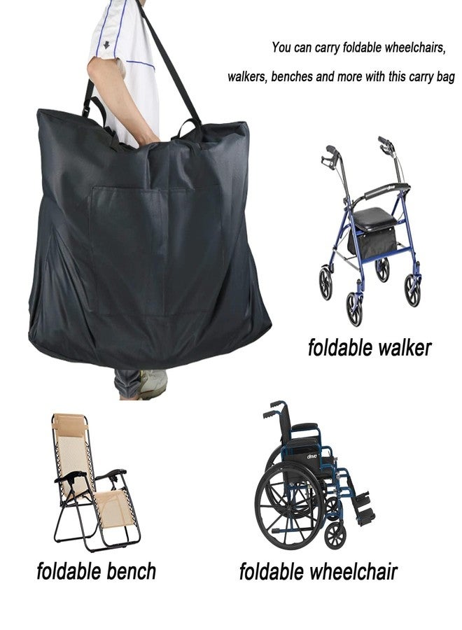 Kasla Rollator Travel Bag,Waterproof Wheelchair Bag for Folding Walker Compatible with Wheelchair Transport Chair Walker Bag for Travel 38"L×10"W×38"H - Image 4