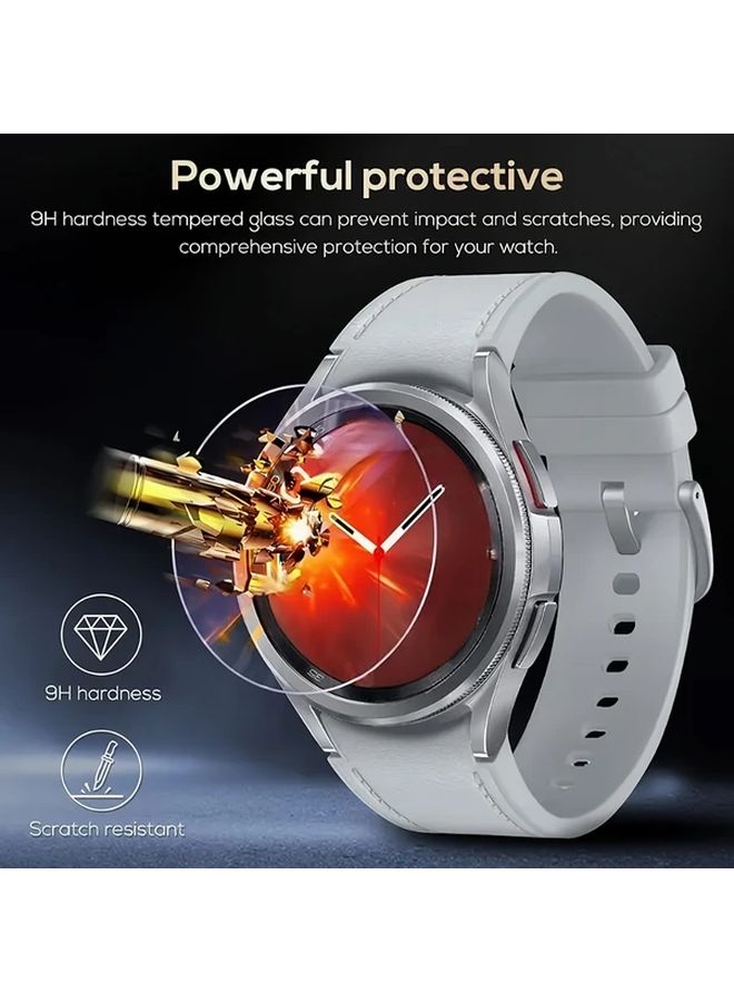 6pcs Purple Tempered Glass Screen Protector For Samsung Galaxy Watch 4 5 6 7 44mm - Image 5