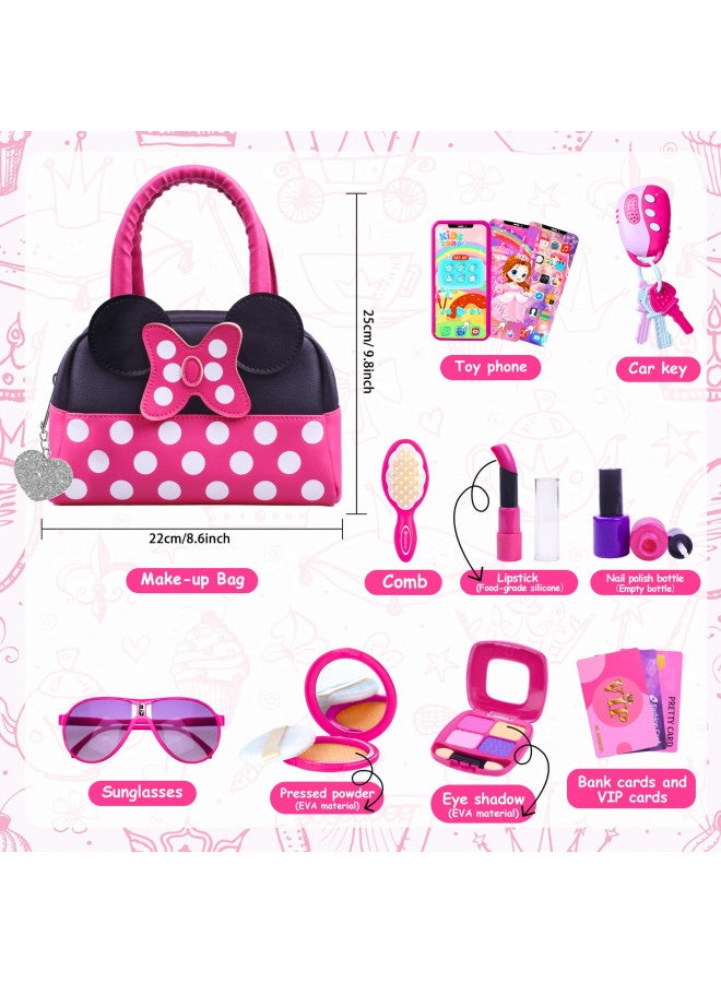 Kaodezhu Kaodezhu Pretend Play Purse for Little Girls-Toddler Purse Set Pretend Play Makeup Toys for 3 4 5 6 Year Old Kids,Toddler Purse with Accessories,Toy Purse Perfect for Girls Birthday Gifts (MNLSBB 2A) - Image 3