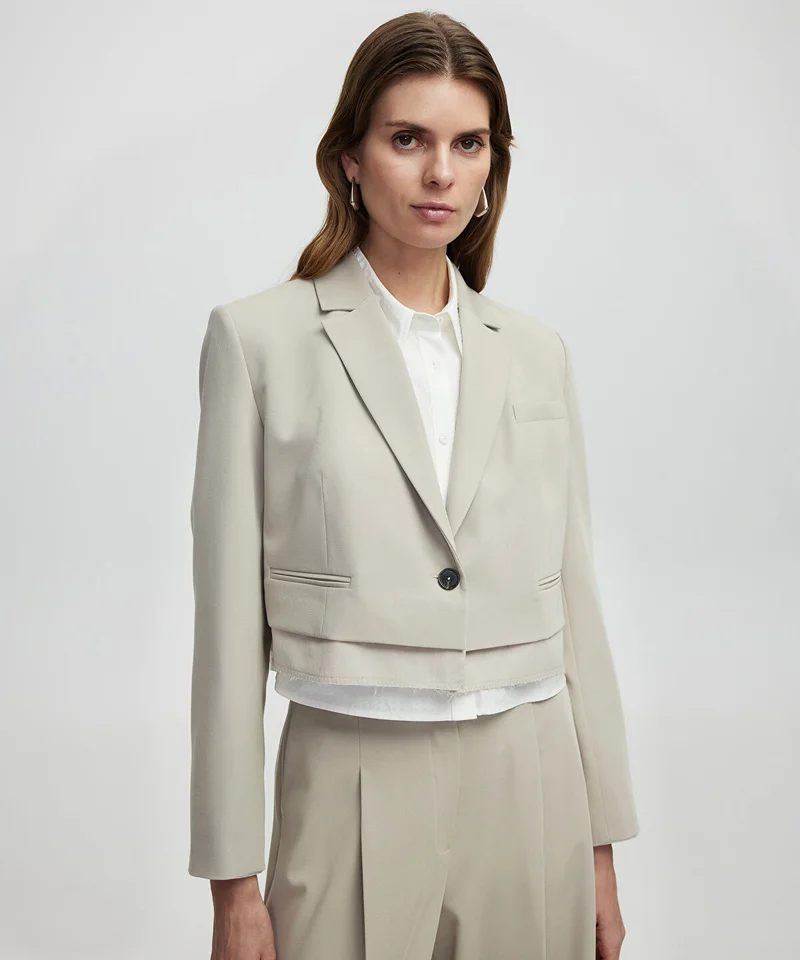 ابيكول Mixed Media Blazer