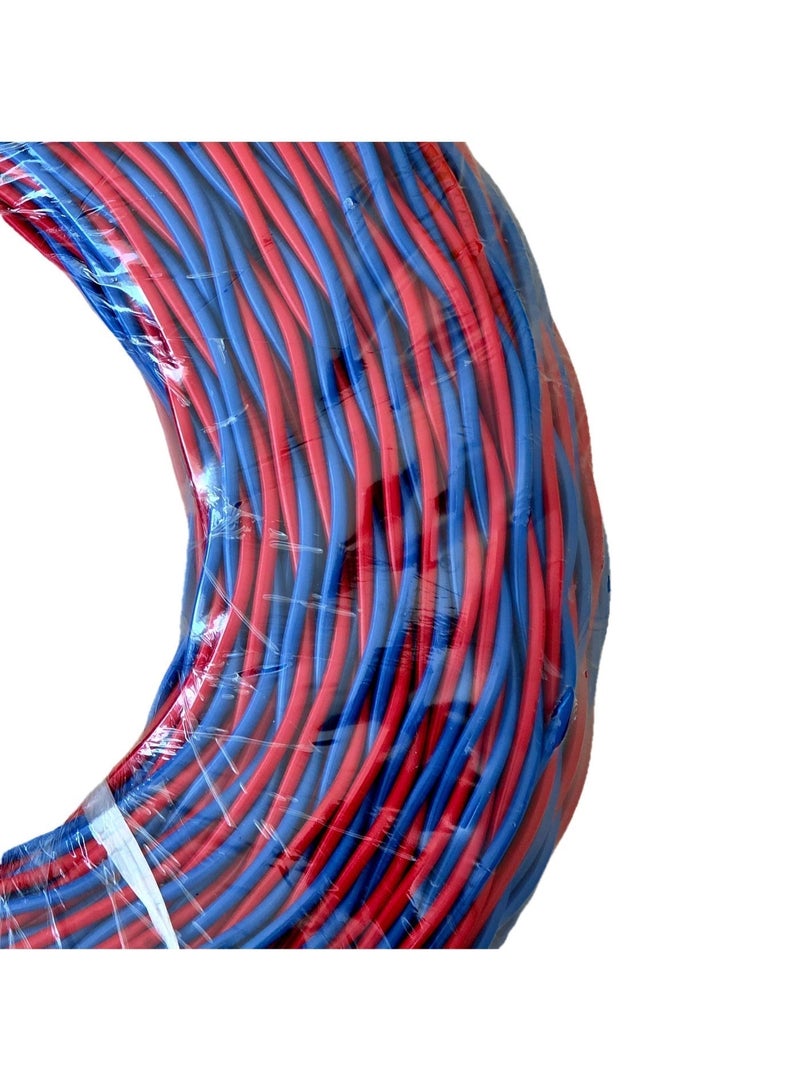 سلك كهربائي مزدوج ملتوي 2.5 مم (لفة 100 متر) - كابل نحاسي نقي خالٍ من الأكسجين 300/500 فولت مع عزل PVC مقاوم للهب - Image 5