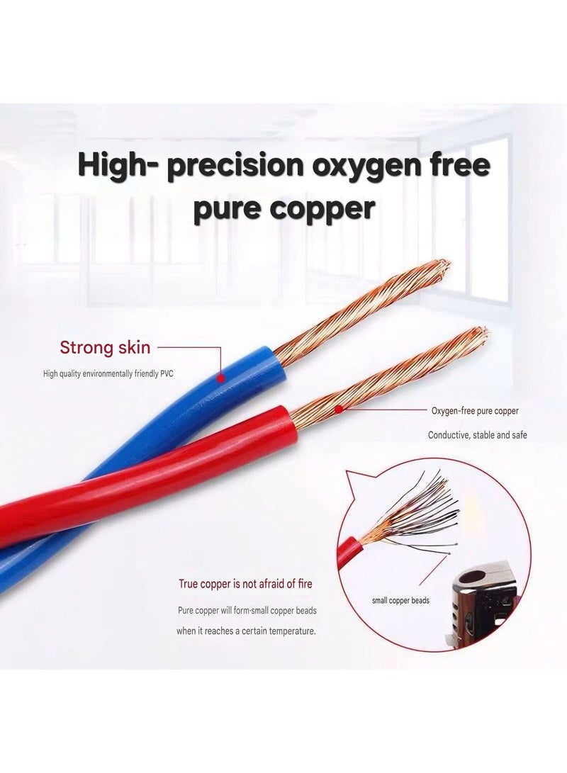 سلك كهربائي مزدوج ملتوي 2.5 مم (لفة 100 متر) - كابل نحاسي نقي خالٍ من الأكسجين 300/500 فولت مع عزل PVC مقاوم للهب - Image 3