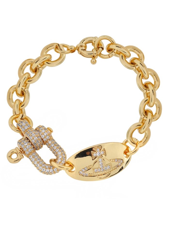 Vivienne Westwood Vivienne Westwood Saturn and Diamond Horseshoe Clasp Bracelet  - Image 1