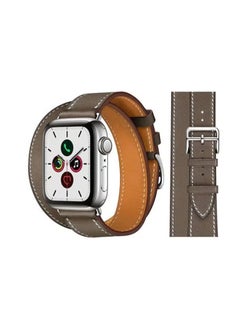 Double Tour Replacement Band For Apple Watch Series 5/4/3/2/1 Grey