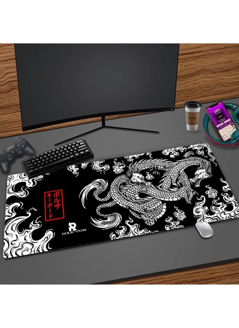 Captaintech Japanese Dragon Large Gaming Mousepad Keyboard Gamer Mouse Pad on The Table Speed Desk Mat Anime 800 * 300 * 3mm Mouse Mats  - Image 2
