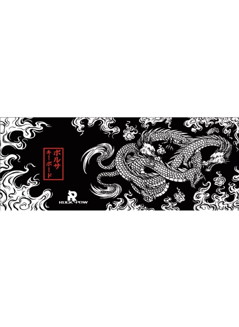 Captaintech Japanese Dragon Large Gaming Mousepad Keyboard Gamer Mouse Pad on The Table Speed Desk Mat Anime 800 * 300 * 3mm Mouse Mats  - Image 4