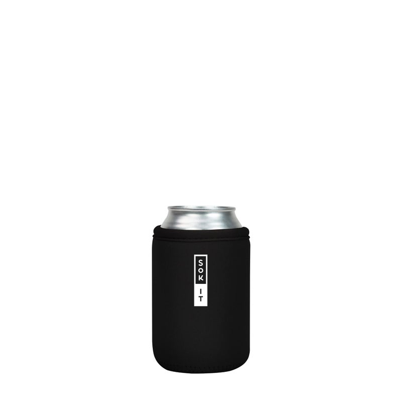 Sok It Can Sok Sleeve for Beer & Soda Insulated Neoprene Cover (Black  12oz Can Sleeve) - Image 1