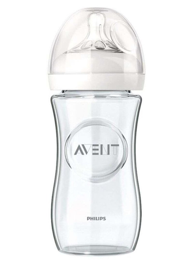Philips Avent Natural Glass Feeding Bottle 240ml - Image 1