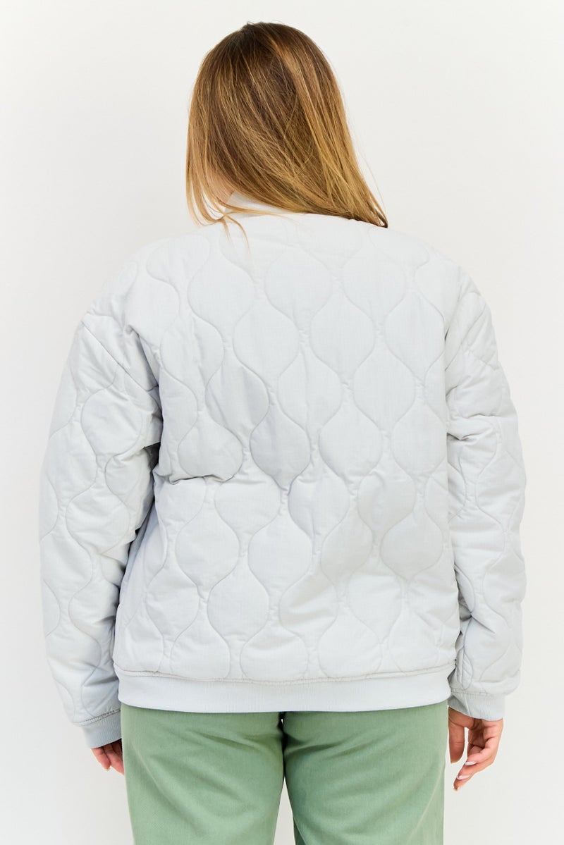 Lyle & Scott Women Quilted Puffer Jacket, Light Blue - Image 3