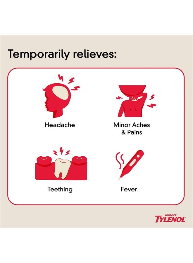 Tylenol معلق فموي للأطفال، عنب، 1 أونصة سائلة - Image 2