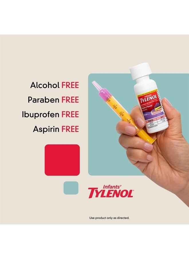 Tylenol معلق فموي للأطفال، عنب، 1 أونصة سائلة - Image 3