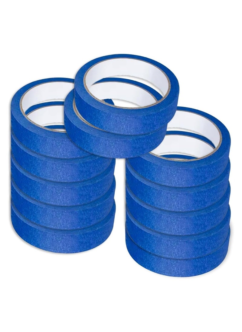 MARKQ [12 Rolls] Blue Painter’s Tape - 1" x 20 Yards Masking Tape for Painting, DIY Crafts & Home Office Use  - Image 1