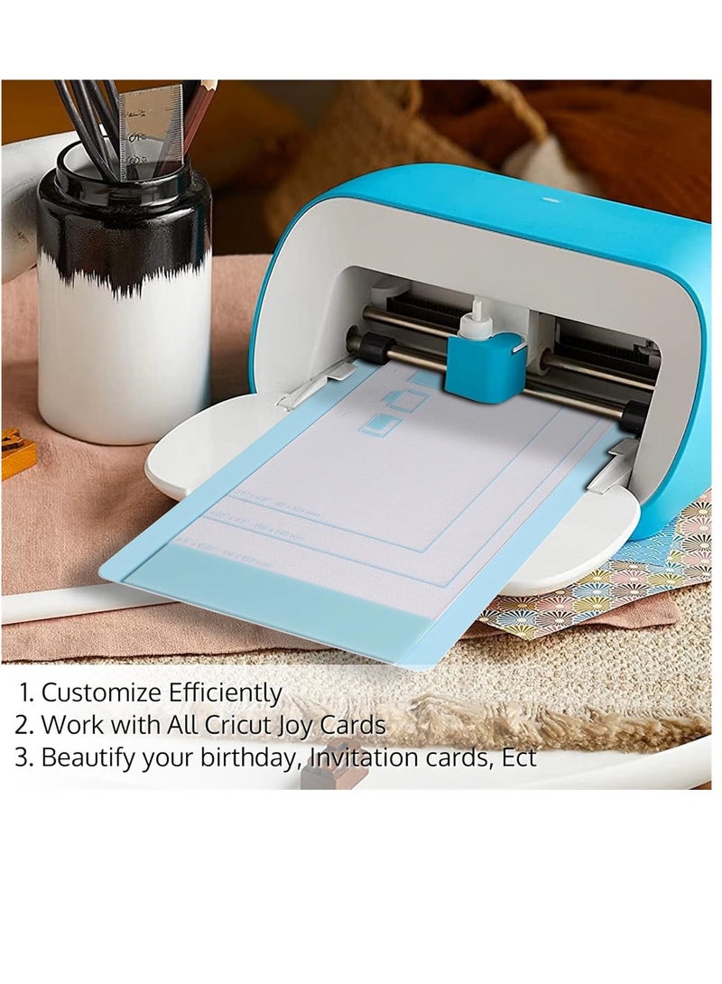 Luckam حصيرة بطاقات لـ Cricut Joy 3 قطع - حصيرة حرفية غير قابلة للانزلاق 4.5 × 6.25 بوصة - حصيرة بطاقات قابلة لإعادة الاستخدام مع فيلم واقي شفاف - إكسسوارات بديلة لـ Cricut Joy - Image 2