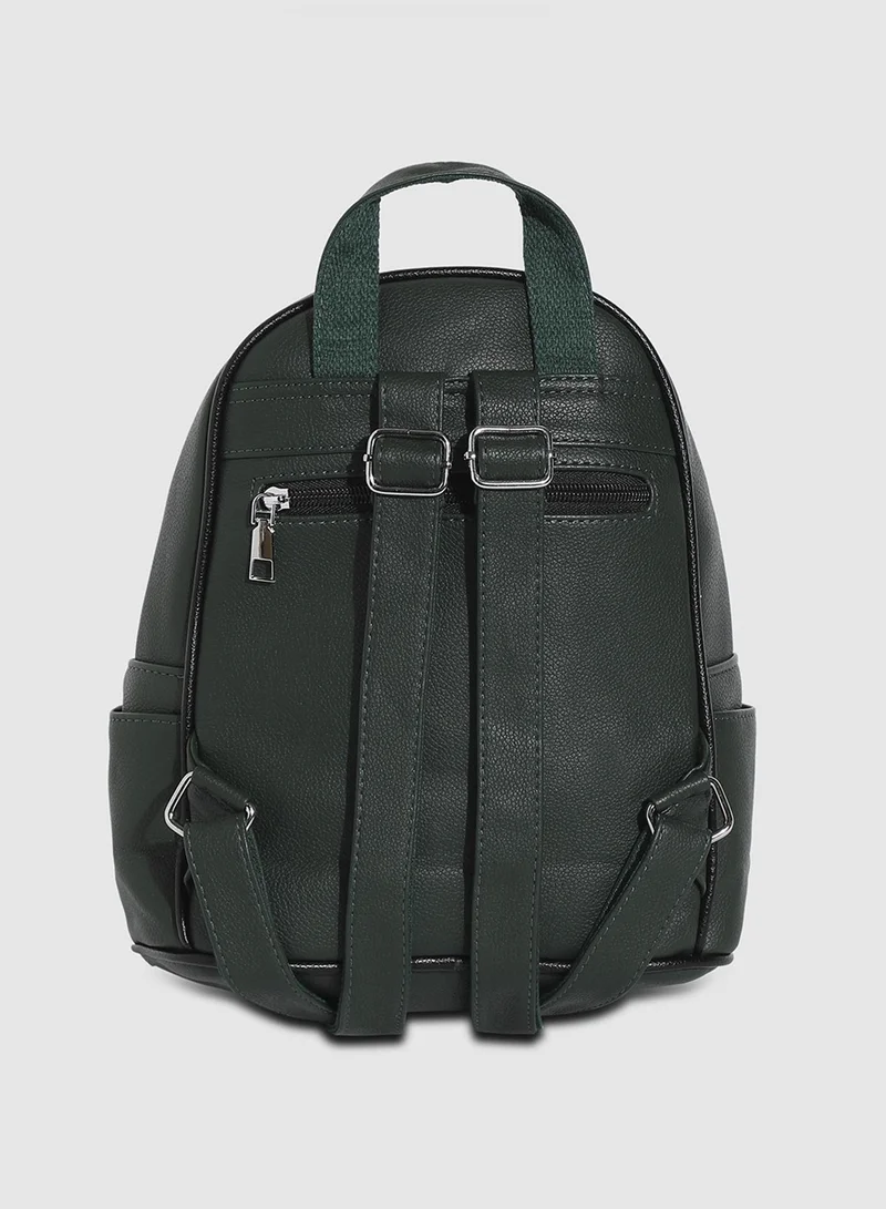 Haute Sauce Elevated Round Mini Backpack - Forest Green