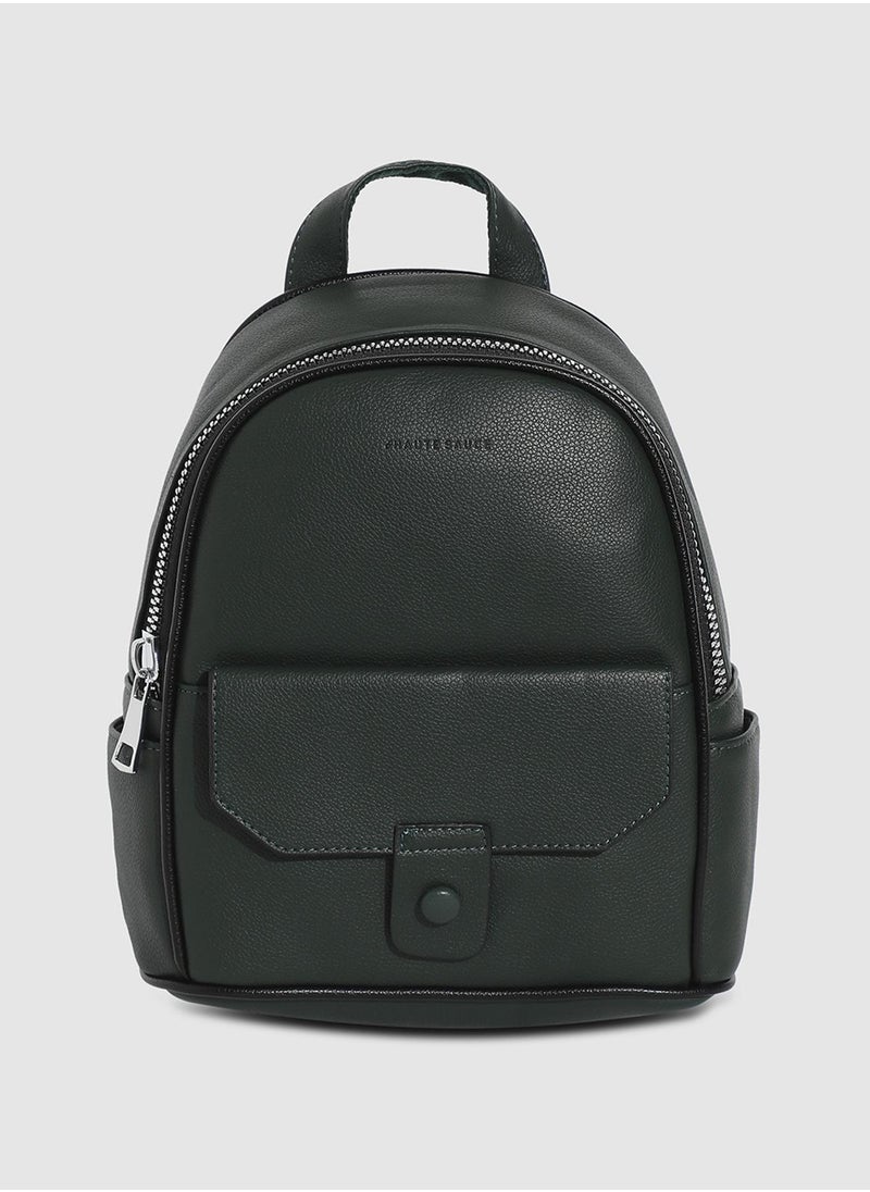 Haute Sauce Elevated Round Mini Backpack - Forest Green  - Image 1