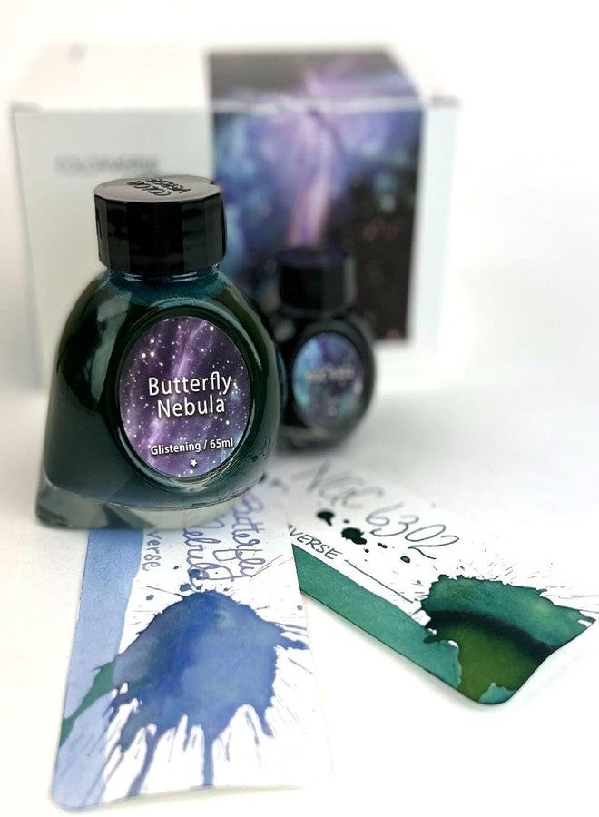 Colorverse حبر قلم حبر سائل من كولورفيرس، لون أزرق فراشة سديم 65 مل، وحبر NGC 6302 15 مل، حبر قائم على الصبغة - Image 3