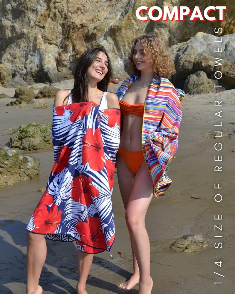 ECCOSOPHY Microfiber Beach Towel - Sand Free Towels are Quick Dry, Light Weight, Super Absorbent - Perfect Pool, Travel, Cruise, Camping Essentials - Oversized Extra Large for Adults 71x35 in - Image 4